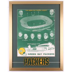 "The Green Bay Packer Legend" HOF 21x27 Custom Framed Vintage Poster Display with Patch