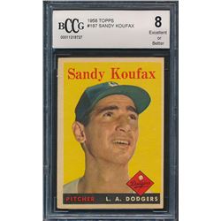 1958 Topps #187 Sandy Koufax (BCCG 8)