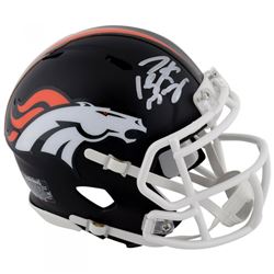 Peyton Manning Signed Denver Broncos Matte Black Mini Speed Helmet (Fanatics Hologram)
