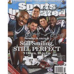 Tedy Bruschi, Mike Vrabel,  Rosevelt Colvin Signed New England Patriots "Sports Illustrated" 8x10 Co