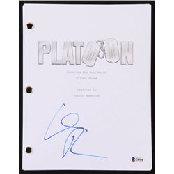 Willem Dafoe Signed "The Platoon" Movie Script (Beckett COA)