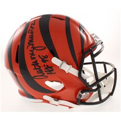 Anthony Munoz Signed Cincinnati Bengals Full-Size Speed Helmet Inscribed "HOF 98" (Radtke COA)