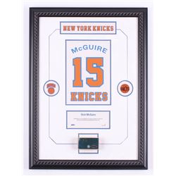 Dick McGuire New York Knicks 16.5" x 22.5" Custom Framed Display with a Championship Court Piece (St