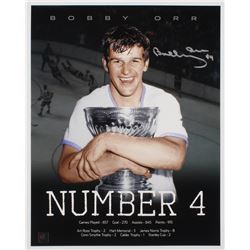 Bobby Orr Signed Bruins "Number 4" 16x20 Photo (Orr COA)