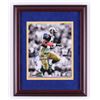 Image 1 : Marshall Faulk Signed St. Louis Rams 12.75x15.75 Custom Framed Photo Display Inscribed "HOF 20XI" (S
