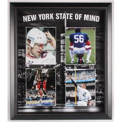 "New York State of Mind" 27x31 Custom Framed Photo Display Signed by (4) with Derek Jeter, Lawrence 