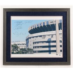 New York Yankees LE 22x26 Custom Framed Photo Display Signed By (5) with Joe Girardi, Derek Jeter, A