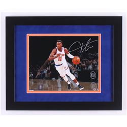Frank Ntilikina Signed New York Knicks 13x16 Custom Framed Photo Display (Steiner Hologram)