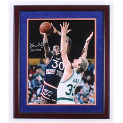 Bernard King Signed New York Knicks 22x26 Custom Framed Photo Inscribed "HOF 2013" (Steiner COA)