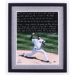 Dellin Betances Signed New York Yankees 22x26 Custom Framed Photo with Extensive Inscription (Steine