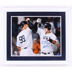 Tyler Austin Signed New York Yankees 22x26 Custom Framed Photo Inscribed "MLB Debut"  "Back to Back 