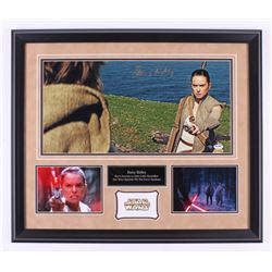 Daisy Ridley Signed "Star Wars: The Force Awakens" 22x26 Custom Framed Photo  (PSA COA  Steiner COA)