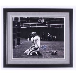 Y. A. Tittle Signed Baltimore Colts 22x26 Custom Framed Photo Inscribed "HOF 71" (Steiner COA)