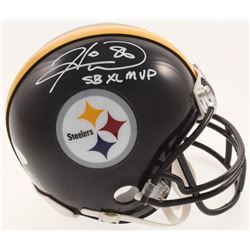 Hines Ward Signed Pittsburgh Steelers Mini-Helmet Inscribed "SB XL MVP" (JSA COA)