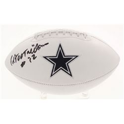 Ed "Too Tall" Jones Signed Dallas Cowboys Logo Football (JSA COA)