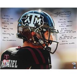 Johnny Manziel Signed Texas AM Aggies 16x20 Photo with (10) Inscriptions (Beckett COA)