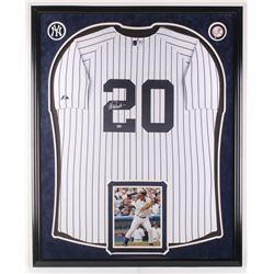 Jorge Posada Signed 34x42 Custom Jersey Display (Steiner COA  MLB Hologram)