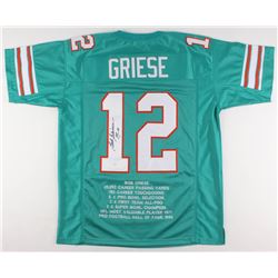 Bob Griese Signed Career Highlight Stat Jersey Inscribed "17-0" (JSA COA)
