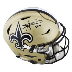 Alvin Kamara Signed New Orleans Saints Full-Size Authentic On-Field SpeedFlex Helmet Inscribed "AK 4