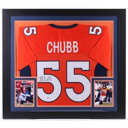 Bradley Chubb Signed 31x35 Custom Framed Jersey (Beckett COA)