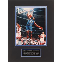 Shaquille O'Neal Signed Orlando Magic 12x16 Custom Matted Photo Display (Beckett COA)