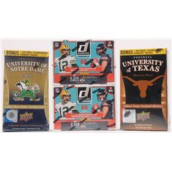 Lot of (4) Card Box Sets with (1) 2013 Upper Deck University of Notre Dame Fighting Irish Box, (1) 2
