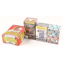 Lot of (4) Card Sets with 1991 Fleer Baseball Box, 2018-19 Upper Deck MVP Hockey, 2017 Panini Donrus