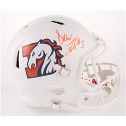 Drew Lock Signed Denver Broncos Full-Size Speed Helmet (Beckett COA)