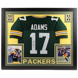 Davante Adams Signed 35x43 Custom Framed Jersey (JSA COA)