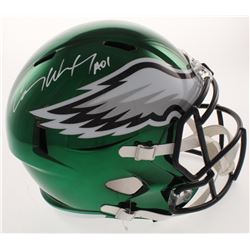 Carson Wentz Signed Philadelphia Eagles Full-Size Chrome Speed Helmet Inscribed "AO1" (Fanatics Holo