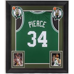 Paul Pierce Signed Boston Celtics 31.5x37 Custom Framed Jersey Display (Beckett COA)