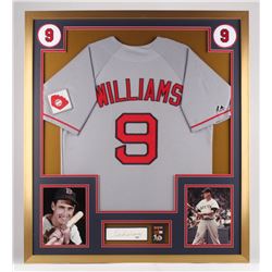 Ted Williams Signed Boston Red Sox 32x36 Custom Framed Cut Display (PSA Hologram)