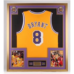 Kobe Bryant Los Angeles Lakers 32x36 Custom Framed Jersey with (2) Lakers Pin