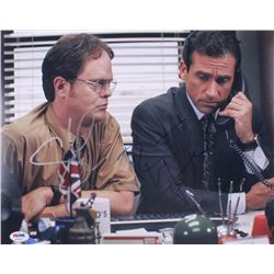 Steve Carell  Rainn Wilson Signed "The Office" 11x14 Photo (PSA COA)