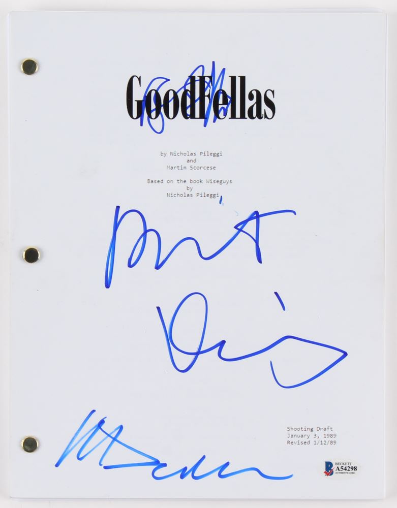 Ray Liotta, Robert Deniro Martin Scorsese Signed 