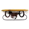 Image 1 : Hand Crafted Cowboy Wood and Horseshoe Shelf