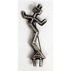 Navajo Sterling Silver Yei Man Pin