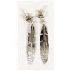 Image 1 : Native American Navajo Sterling Silver Earrings