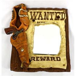 Wanted Poster & Pistol Cowboy Mirror