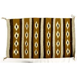 Vintage Navajo Wool Textile Rug by Mary Price