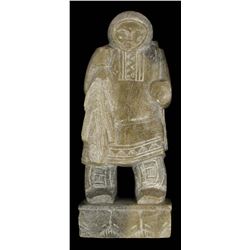 Eskimo Inuit Carved Soapstone Hunter