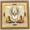 Image 1 : Large Framed Navajo Eagle Dancer Sand Painting