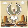 Image 2 : Large Framed Navajo Eagle Dancer Sand Painting