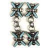 Image 1 : Zuni Sterling Needlepoint Turquoise Earrings