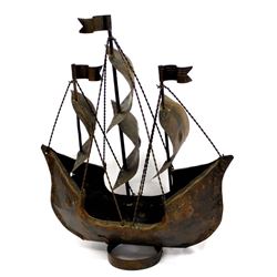 Large Metal Clipper Ship