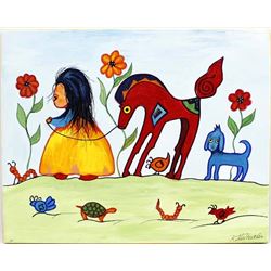 Original Acrylic Painting by Kathy Kills Thunder