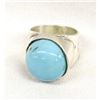 Image 1 : Sterling Silver and Stabilized Turquoise Ring, 9