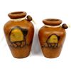 Image 1 : 2 Large Painted Pottery Vases, Must Be Picked Up