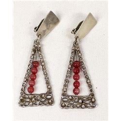 Southwestern Sterling Silver Clip-On Earrings