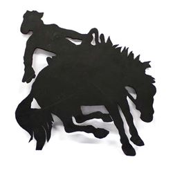 Heavy Metal Art Bucking Bronc & Rider